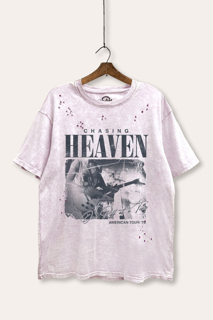 Rock American Tour Graphic Mineral Wash Laser Distress Tee