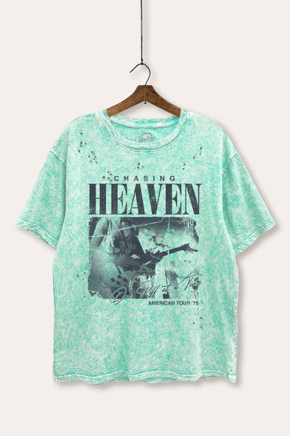 Rock American Tour Graphic Mineral Wash Laser Distress Tee