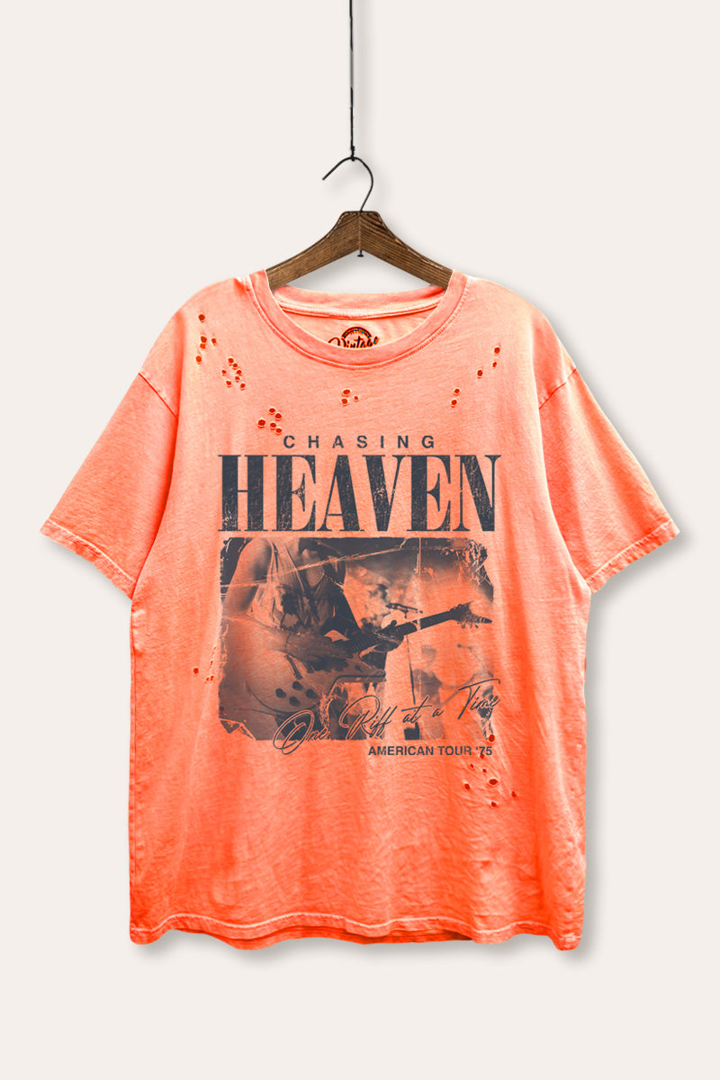 Rock American Tour Graphic Mineral Wash Laser Distress Tee