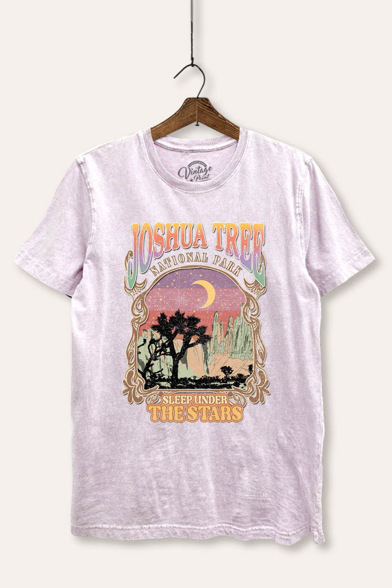 joshua tree theme mineral wash relaxed graphic tee