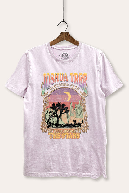 Joshua Tree Desert Stars Graphic Mineral Wash Relaxed Tee