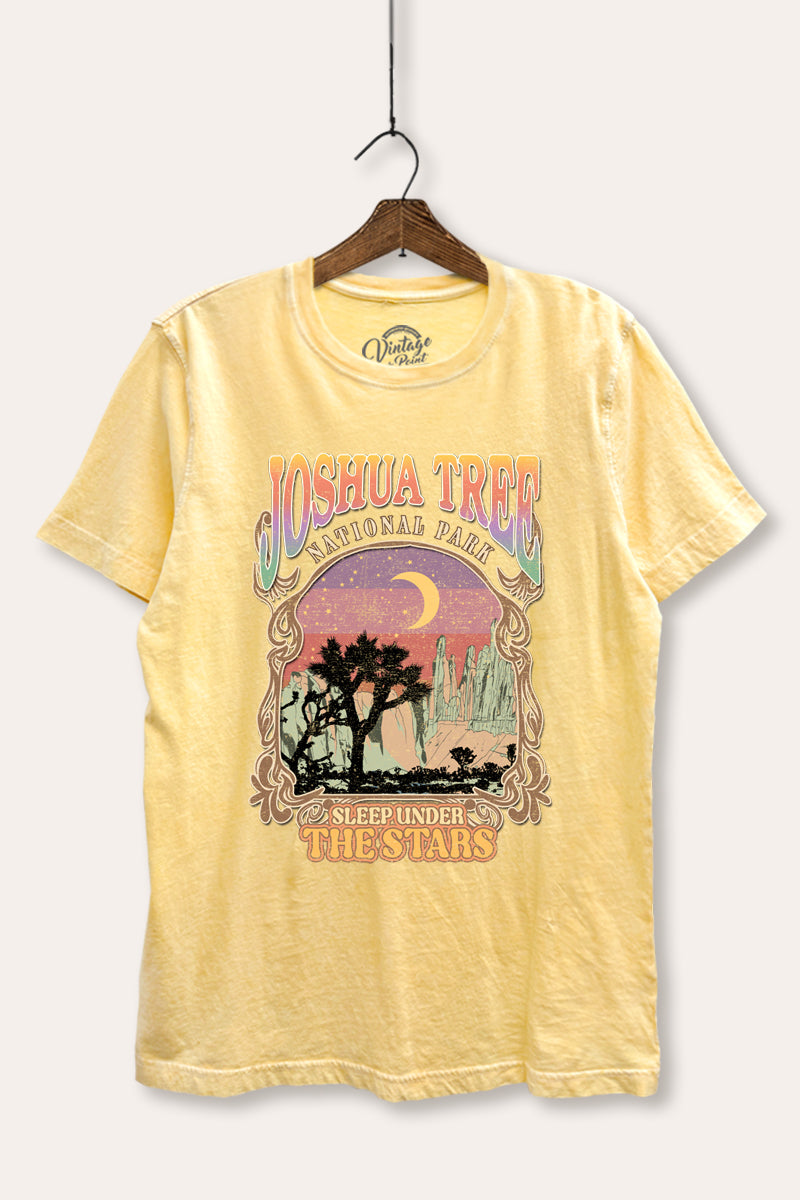 joshua tree theme mineral wash relaxed graphic tee