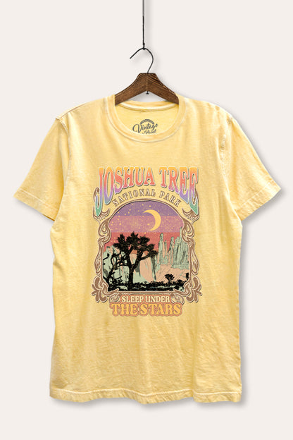 Joshua Tree Desert Stars Graphic Mineral Wash Relaxed Tee