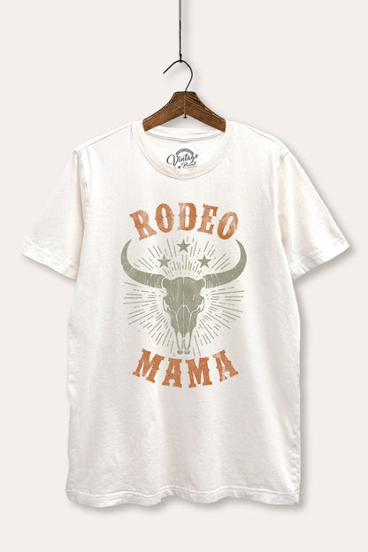 Rodeo Mama Western Skull Graphic Mineral Wash Relaxed Tee