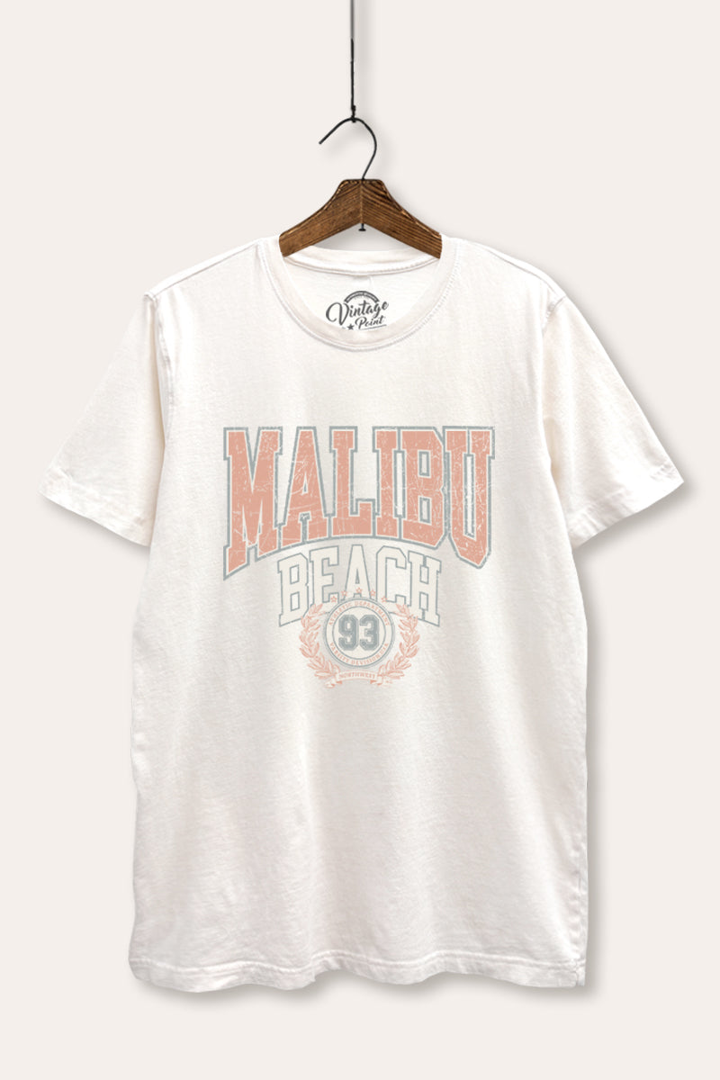 "malibu beach" mineral wash relaxed graphic t-shirt