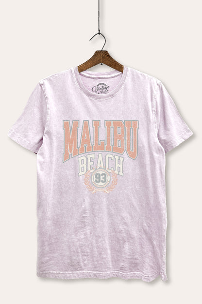 Malibu Beach Collegiate Graphic Mineral Wash Relaxed Tee