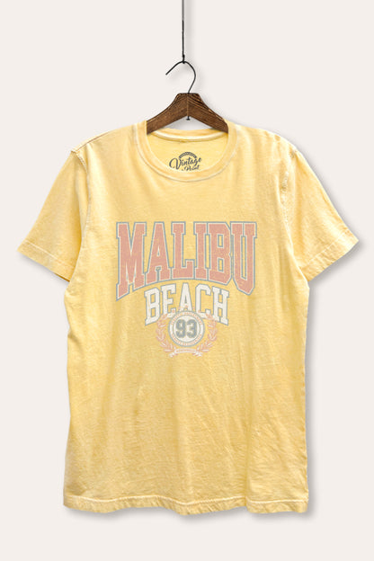 Malibu Beach Collegiate Graphic Mineral Wash Relaxed Tee
