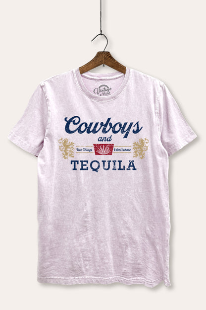Cowboys & Tequila Western Graphic Mineral Wash Relaxed Tee
