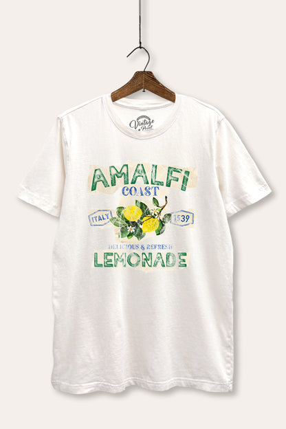 Amalfi Coast Lemon Fruit Graphic Mineral Wash Relaxed Tee