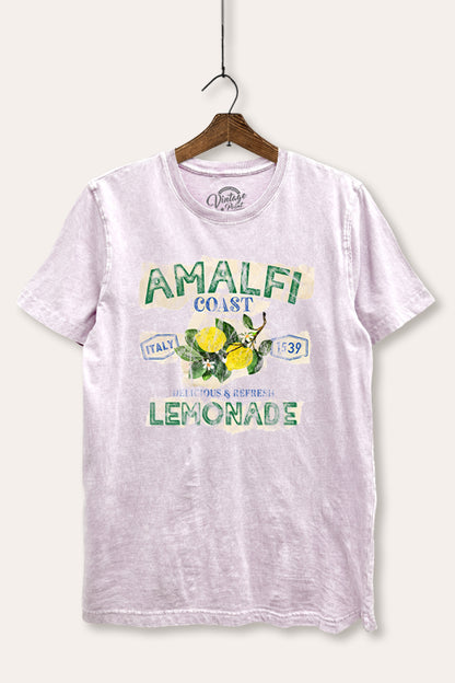 Amalfi Coast Lemon Fruit Graphic Mineral Wash Relaxed Tee