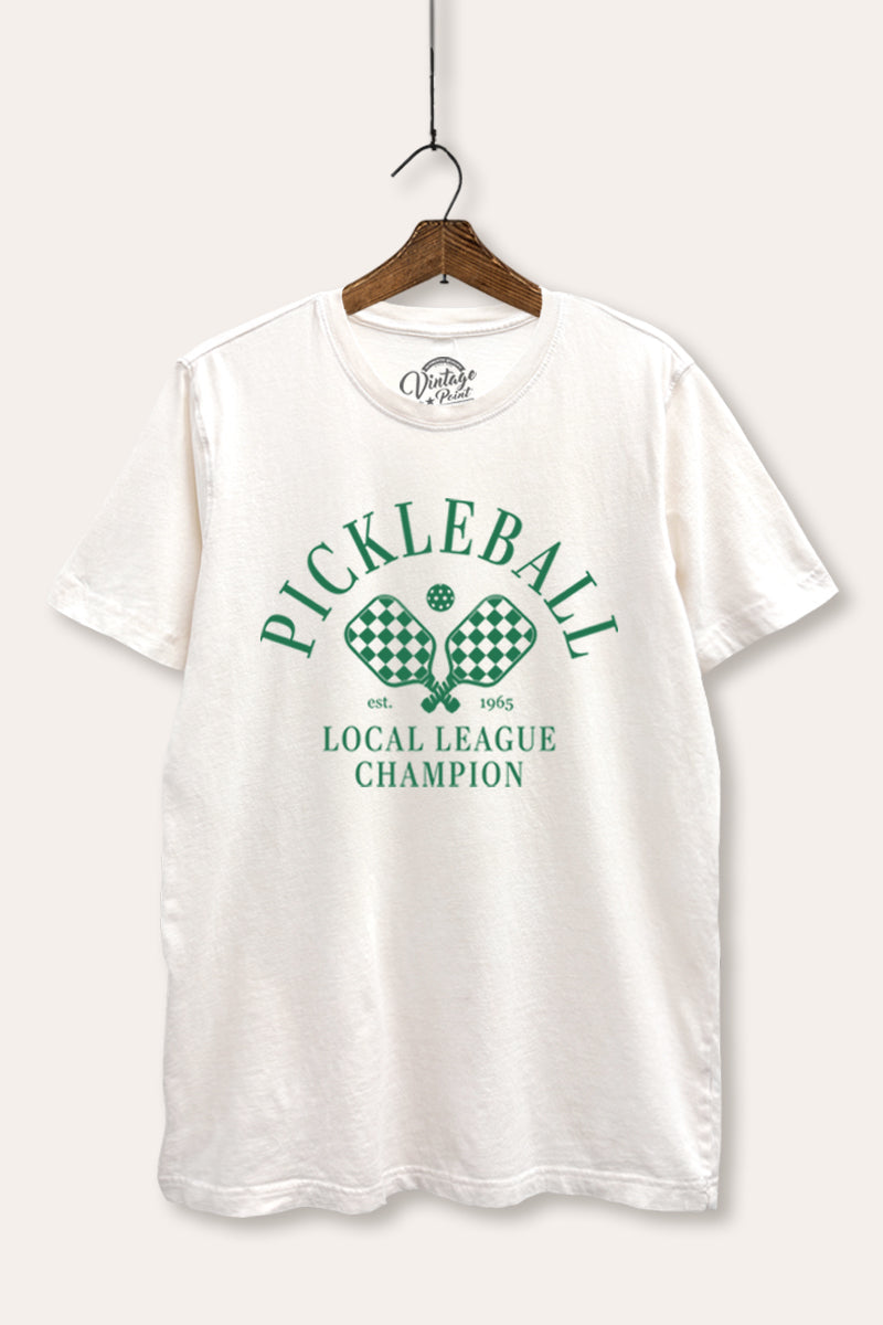 "pickleball champion" mineral wash relaxed graphic tee