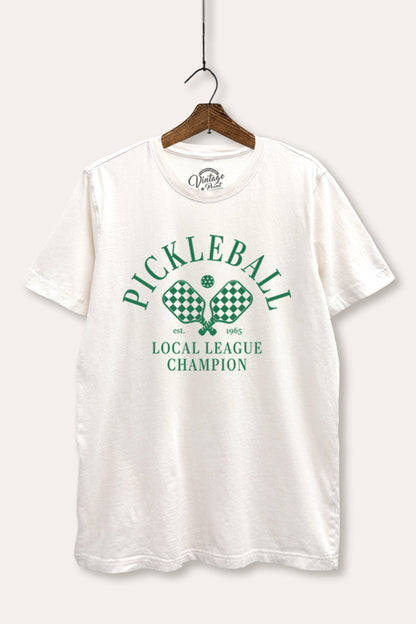 Pickleball Champion Sports Graphic Mineral Wash Relaxed Tee
