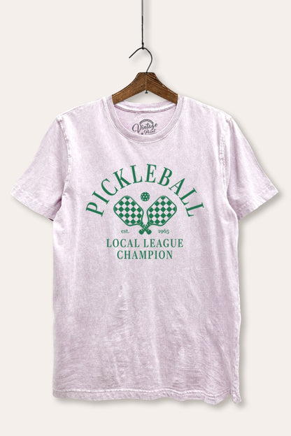 Pickleball Champion Sports Graphic Mineral Wash Relaxed Tee