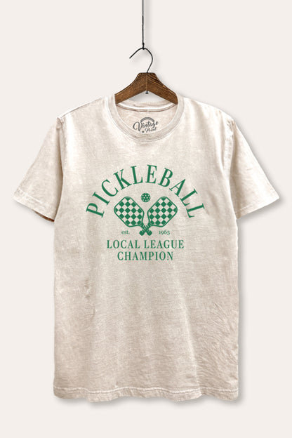 Pickleball Champion Sports Graphic Mineral Wash Relaxed Tee