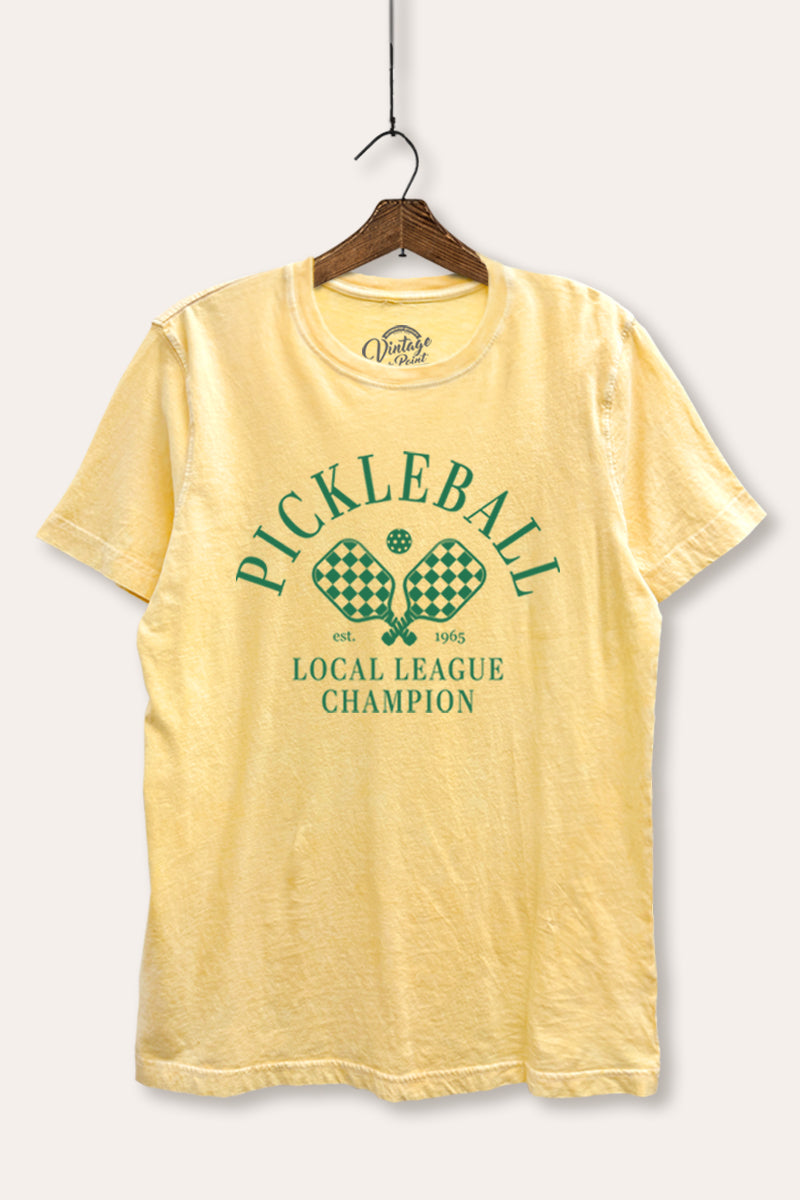 "pickleball champion" mineral wash relaxed graphic tee