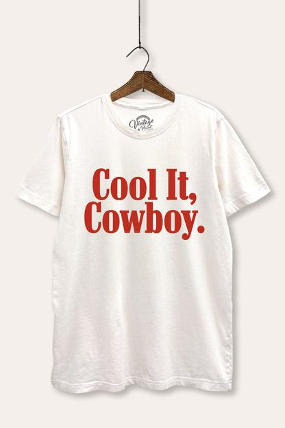 Cool It Cowboy Western Graphic Mineral Wash Relaxed Tee
