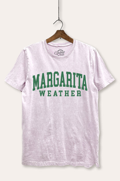 Margarita Weather Typography Mineral Wash Relaxed Tee