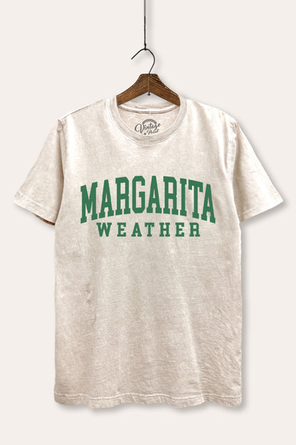 Margarita Weather Typography Mineral Wash Relaxed Tee