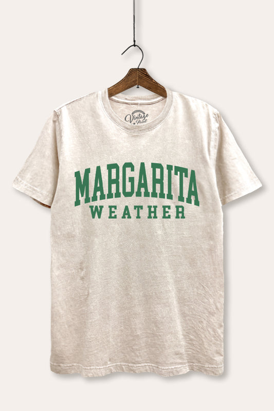 Margarita Weather Typography Mineral Wash Relaxed Tee