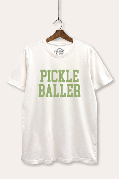 Pickle Baller Sports Graphic Mineral Wash Relaxed Tee