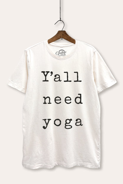 Y'all Need Yoga Graphic Mineral Wash Relaxed Tee