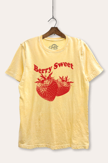 Berry Sweet Fruit Graphic Mineral Wash Relaxed Tee