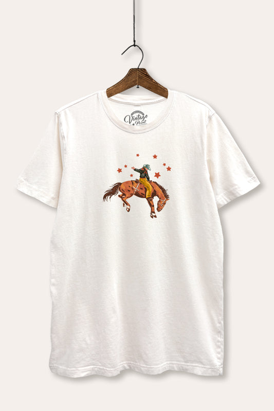 cowboy rodeo star graphic mineral wash relaxed tee