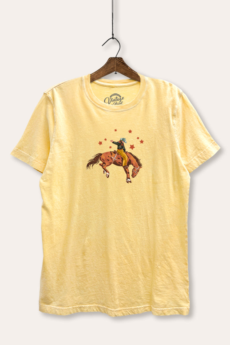cowboy rodeo star graphic mineral wash relaxed tee