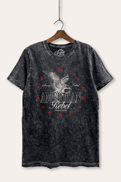 American Rebel Eagle Graphic Mineral Wash Relaxed Tee