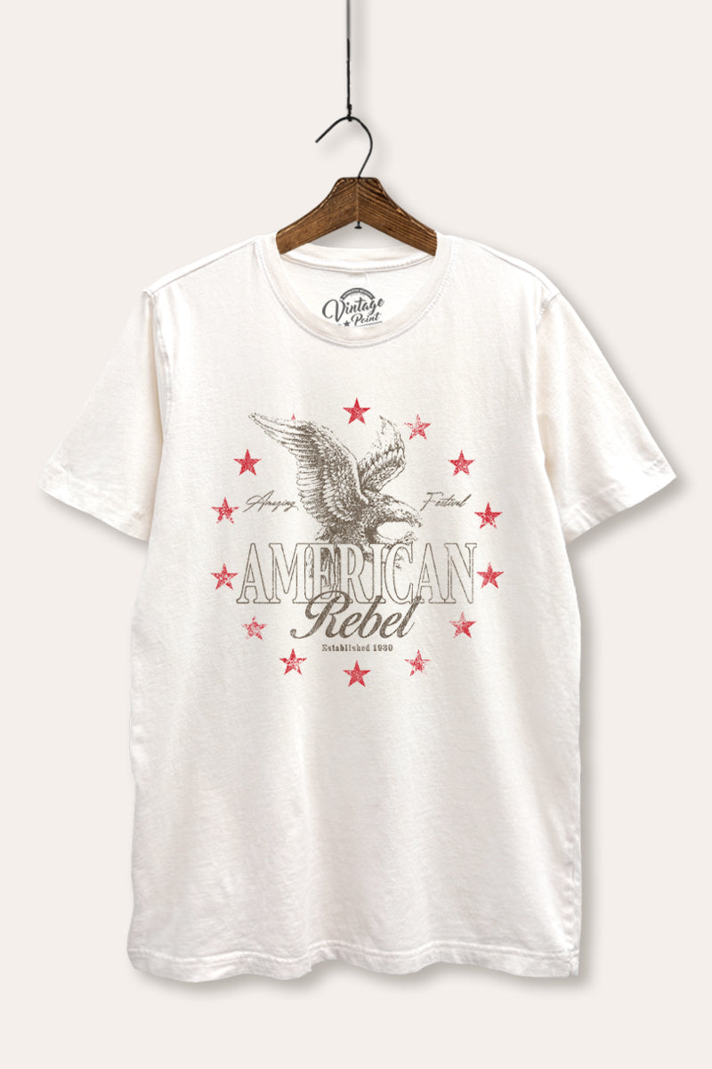 American Rebel Eagle Graphic Mineral Wash Relaxed Tee
