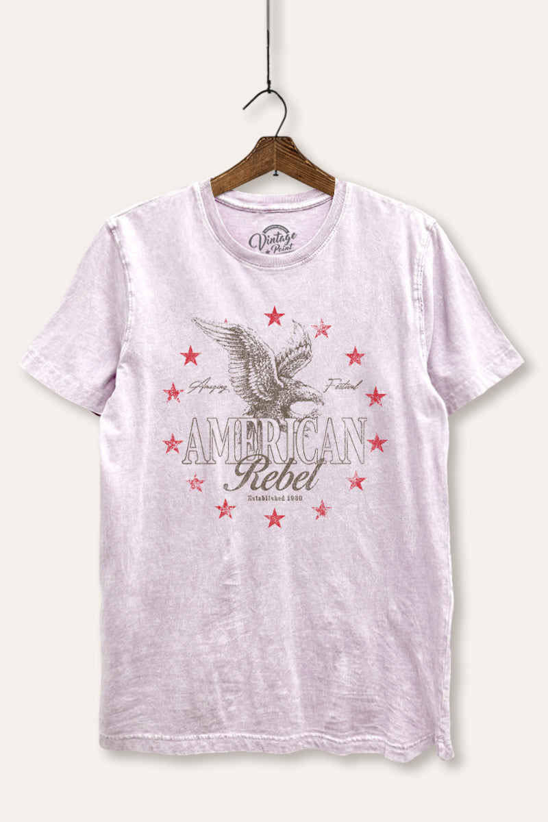 American Rebel Eagle Graphic Mineral Wash Relaxed Tee