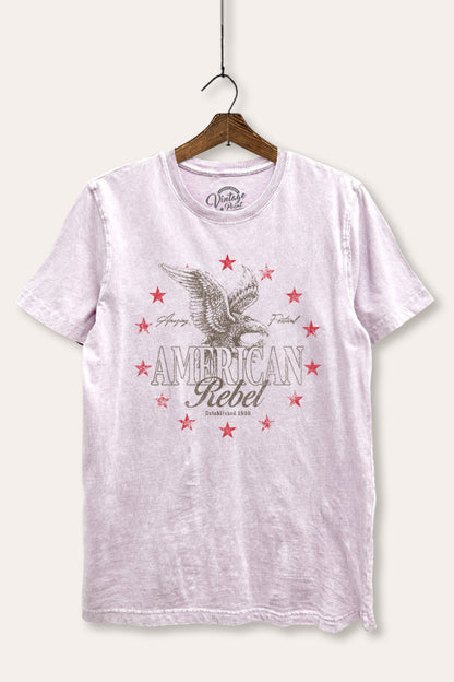 American Rebel Eagle Graphic Mineral Wash Relaxed Tee
