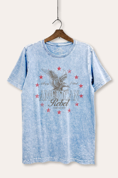 American Rebel Eagle Graphic Mineral Wash Relaxed Tee