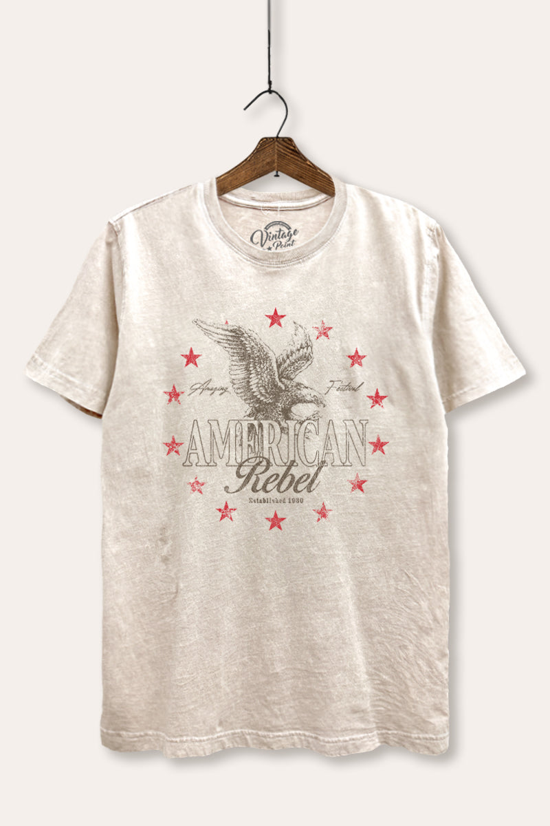 American Rebel Eagle Graphic Mineral Wash Relaxed Tee