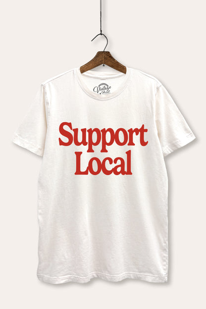 Support Local Graphic Mineral Wash Relaxed Tee