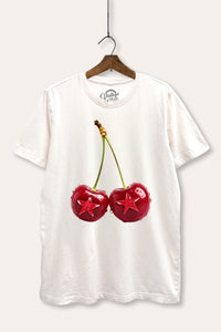 cherry star graphic mineral wash relaxed tee