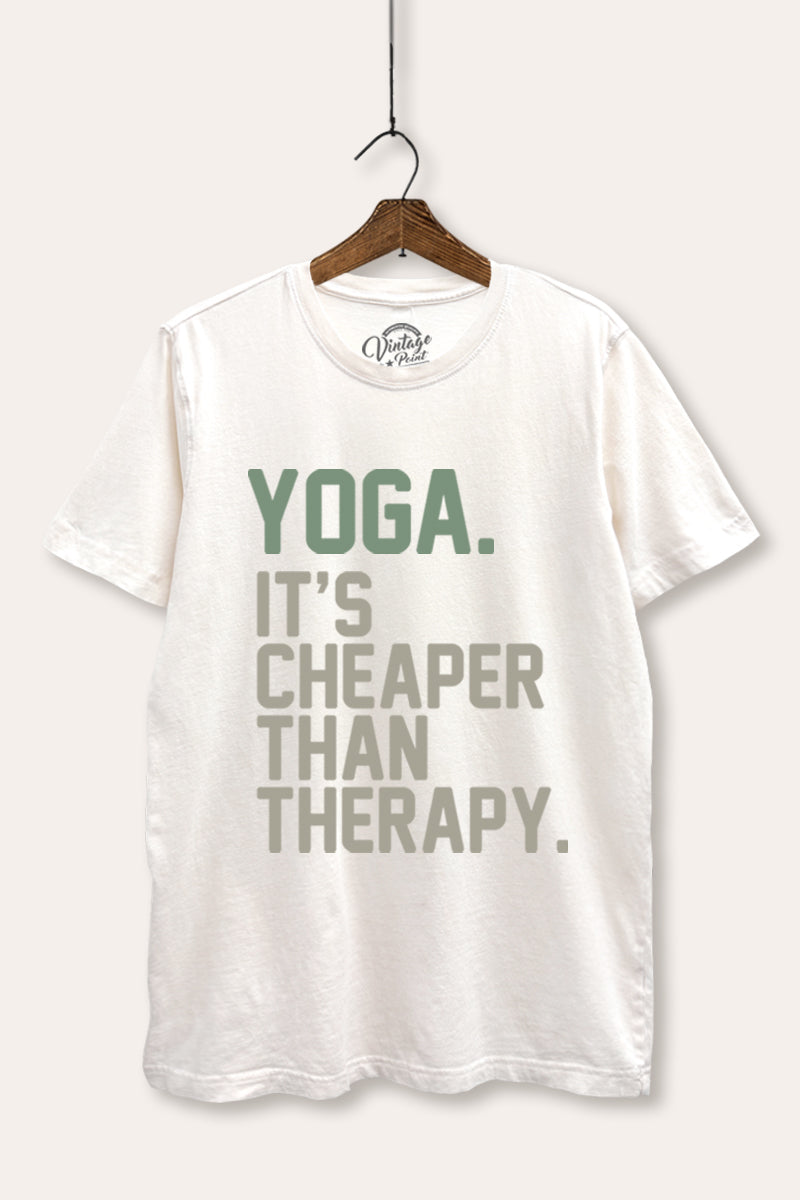 yoga therapy graphic mineral wash relaxed tee