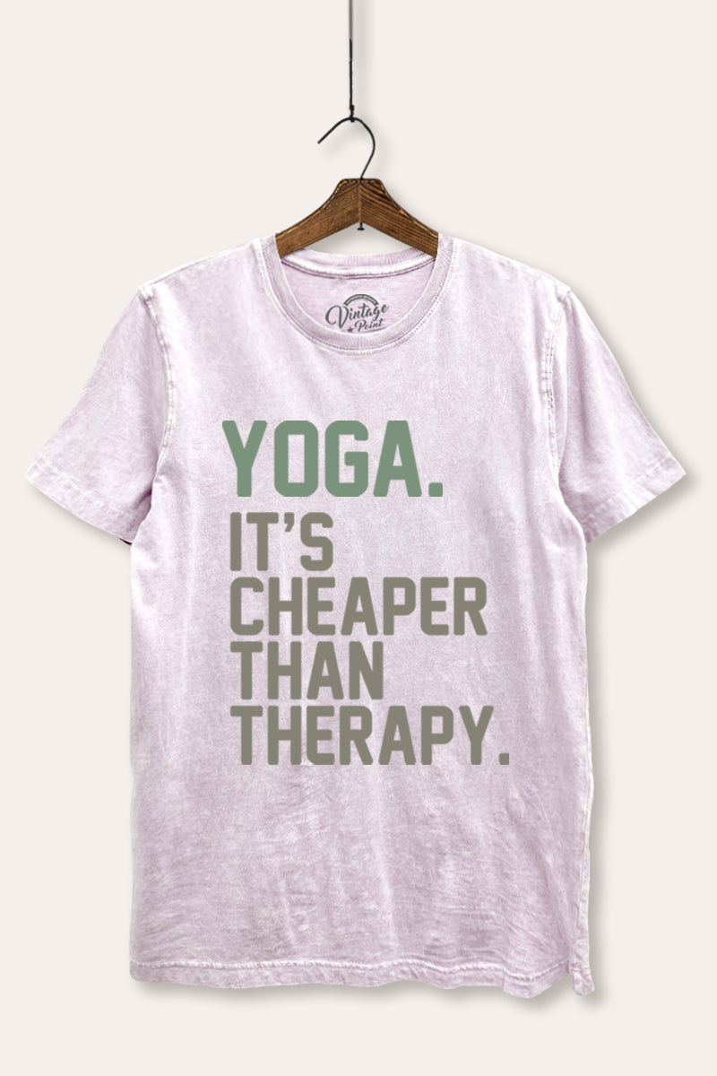 yoga therapy graphic mineral wash relaxed tee