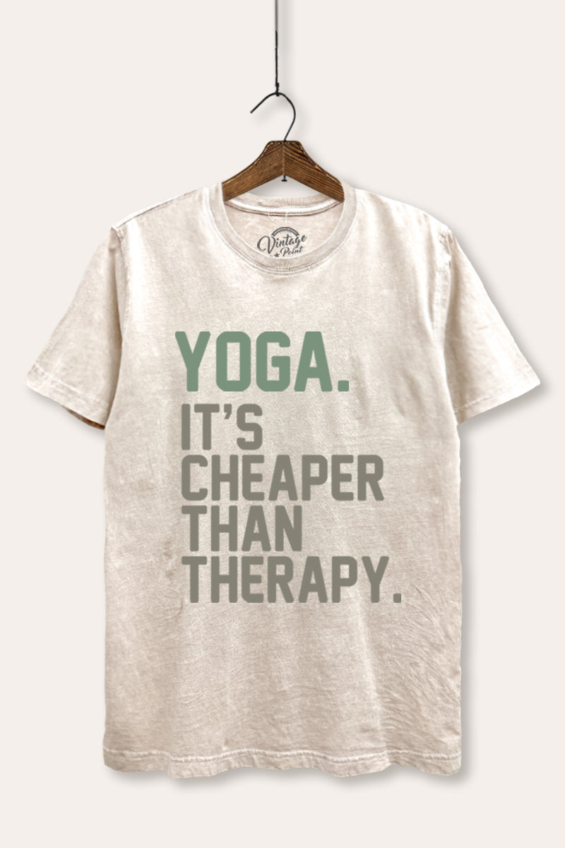 yoga therapy graphic mineral wash relaxed tee