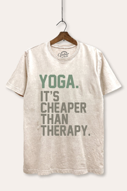 Yoga Therapy Graphic Mineral Wash Relaxed Tee
