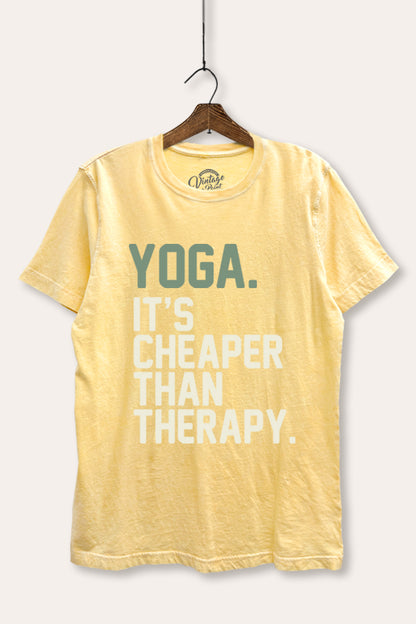 Yoga Therapy Graphic Mineral Wash Relaxed Tee