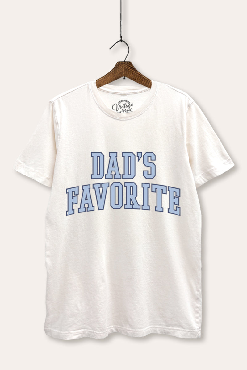 "dad's favorite" mineral wash relaxed graphic tee