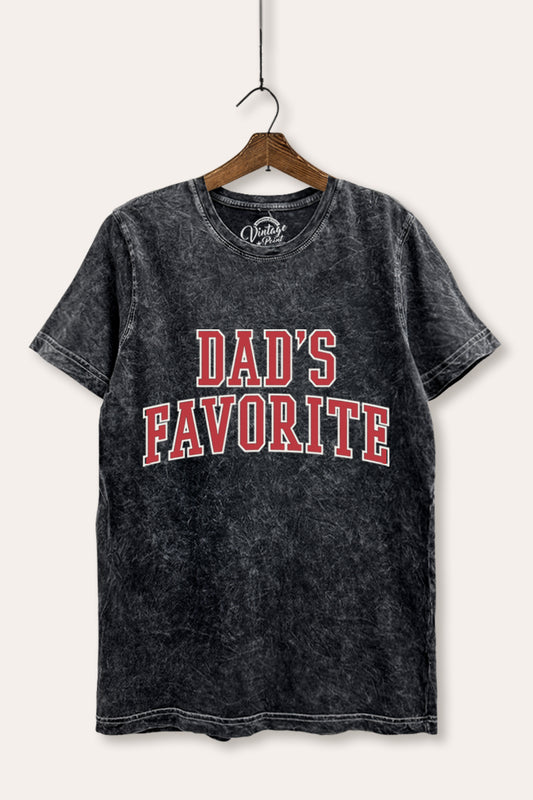 Dad's Favorite Graphic Mineral Wash Relaxed Tee