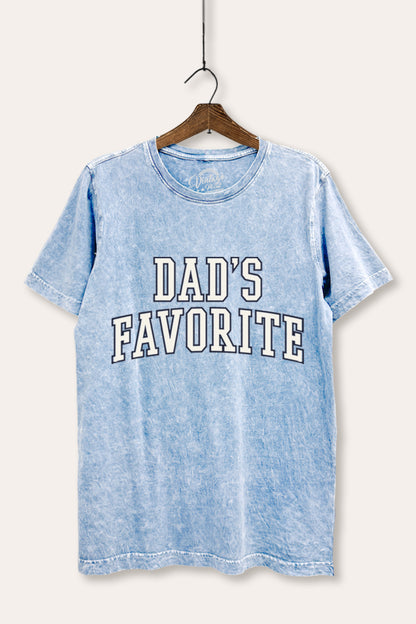 Dad's Favorite Graphic Mineral Wash Relaxed Tee