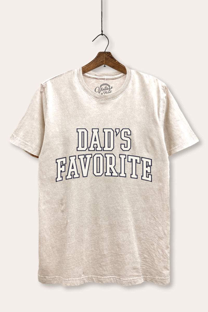 "dad's favorite" mineral wash relaxed graphic tee