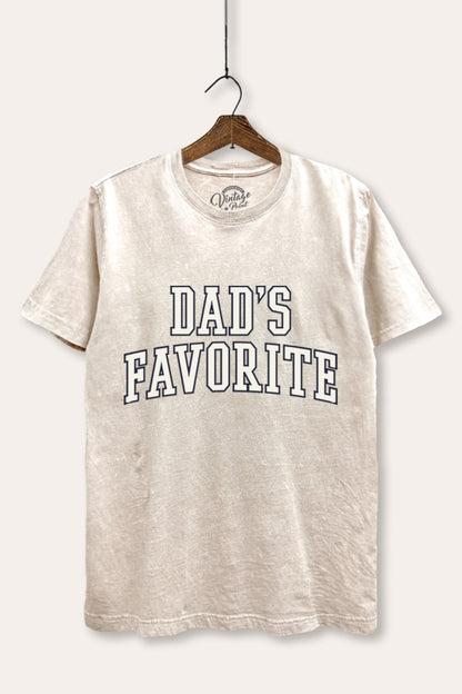 Dad's Favorite Graphic Mineral Wash Relaxed Tee