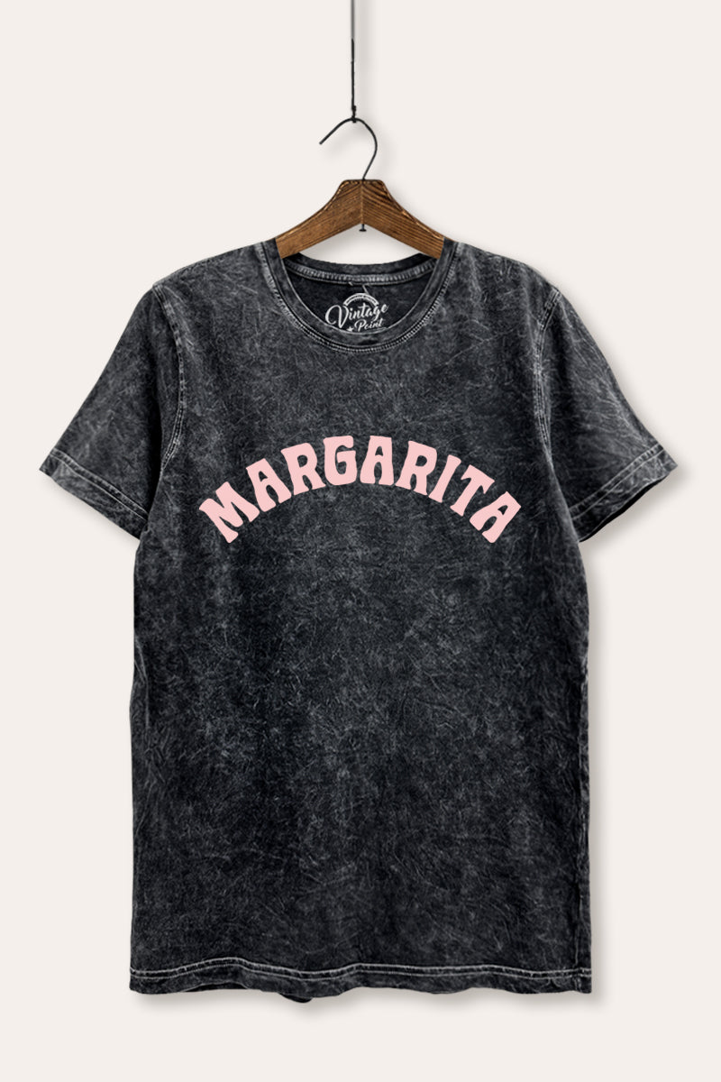 Margarita Arched Typography Mineral Wash Relaxed Tee