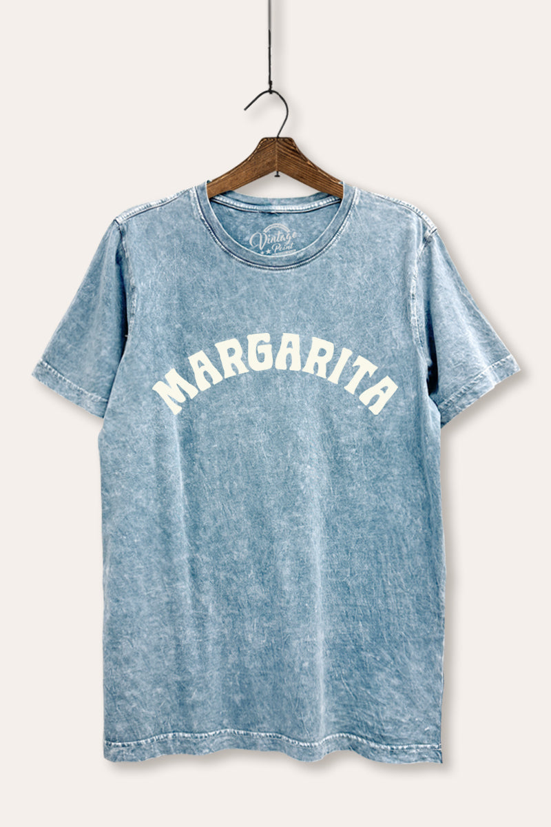 Margarita Arched Typography Mineral Wash Relaxed Tee