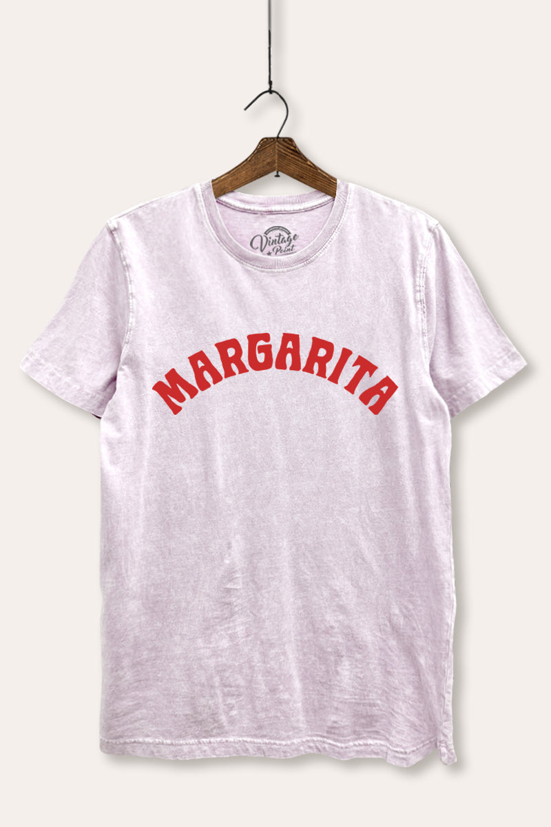 Margarita Arched Typography Mineral Wash Relaxed Tee