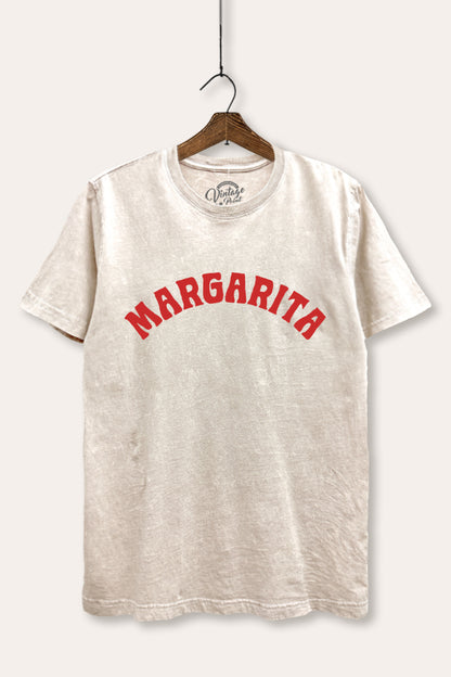 Margarita Arched Typography Mineral Wash Relaxed Tee